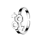 Ring mit doppeltem Symbol weiblich