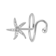Bague argent avec étoile de mer