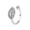 Ring silber mit Blatt