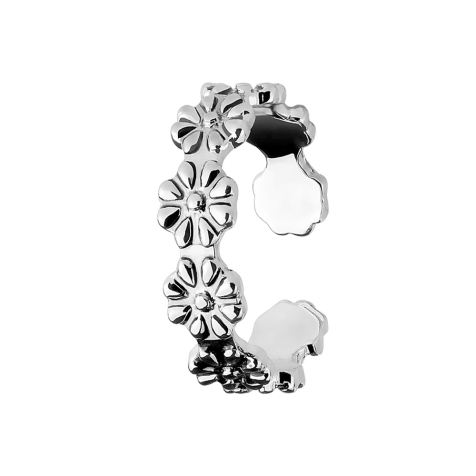Ring silber mit Blumen