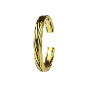 Anello intrecciato placcato oro 14k