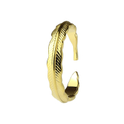 Anello Piuma placcato oro 14k