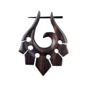 Ornamento per orecchini in legno di sono