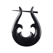 Water buffalo horn earring ornament