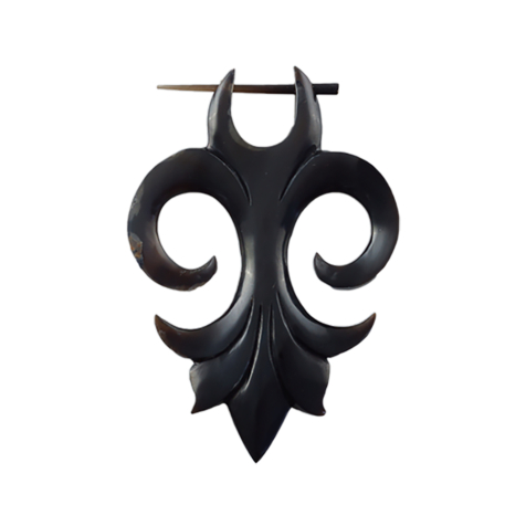 Orecchino a fiore in corno di bufalo dacqua