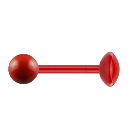 Barbell Supernova Fire Red avec boule et disque