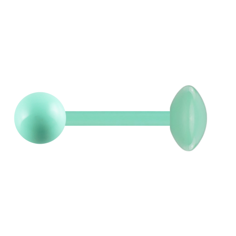 Barbell Supernova vert pastel avec boule et disque