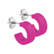 Ohrstecker Supernova violett rund flach 5x14