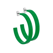Boucles doreilles Supernova vert rond plat 5x42