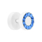 Fake Plug Supernova Pure White mit Swarovski Kristall blau