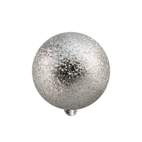 Dermal anchor ball silver speckled