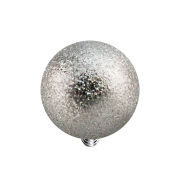 Dermal anchor ball silver speckled