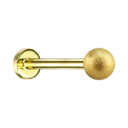 Micro labret placcato in oro con pallina maculata
