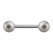 Barbell silver speckled con due palline