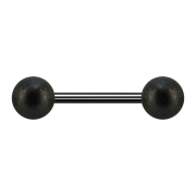 Micro Barbell noir avec deux boules mouchetées
