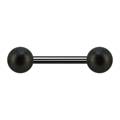 Barbell nero con due sfere maculate