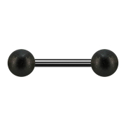 Barbell black with two balls speckled