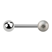 Barbell silver with ball and speckled ball