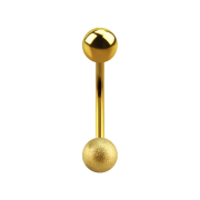 Micro banana gold-plated with speckled ball