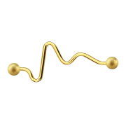 Barbell placcato oro battito cardiaco punteggiato da due...