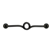 Fiocco nero Barbell con due palline maculate
