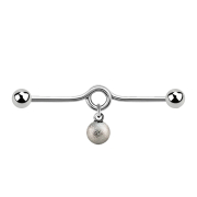 Barbell silber Schleife mit zwei Kugeln und...