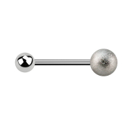 Micro Barbell argenté avec boule et boule...