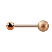 Micro Barbell or rose avec boule et boule mouchetée