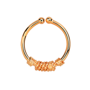 Fake Septum mit grosser und kleiner Seilwindung rosegold