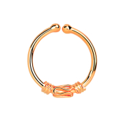 Fake septum with small rope winding and rose gold wire...