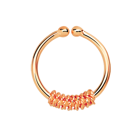 Faux septum à corde moyenne or rose