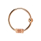 Micro piercing ring with rope coil rose gold