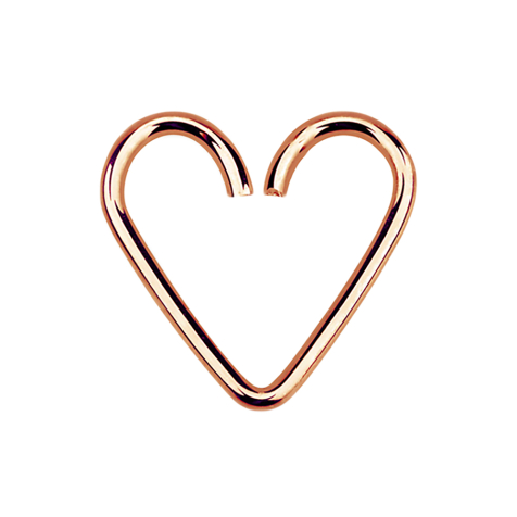 Micro piercing anneau cœur or rose