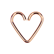 Micro Piercing Ring Herz rosegold