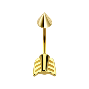 Micro banana gold-plated with cone and arrow