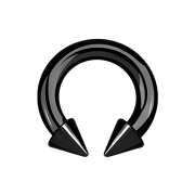 Bilanciere circolare filettatura interna nero con due coni