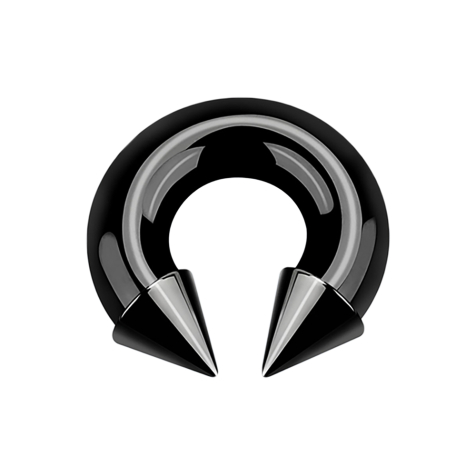 Circular Barbell Innengewinde schwarz mit zwei Cones