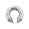 Circular barbell internal thread silver with two cones