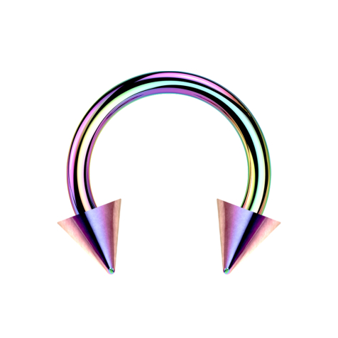 Micro Circular Barbell colorato con due coni