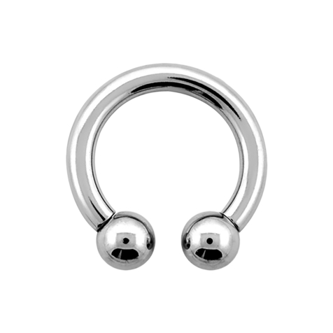 Circular Barbell filet intérieur argenté avec deux boules