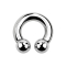 Circular Barbell filet intérieur argent avec deux boules