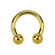 Bilanciere circolare placcato oro con due sfere