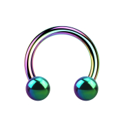 Micro Circular Barbell colored with two balls