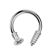 Bilanciere circolare in argento con vite Phillips