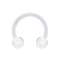 Micro Circular Barbell transparent avec deux boules
