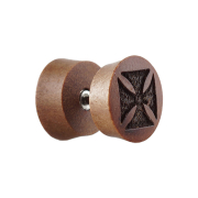 Tappo finto in legno di Sawo con croce