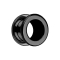 Flesh tunnel black with rounded corners