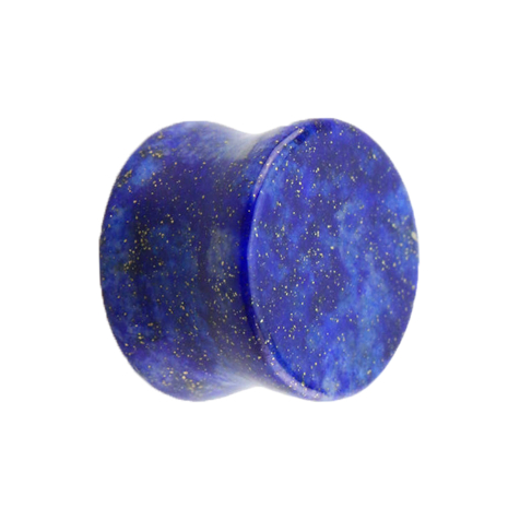 Flared plug made from glazed stone