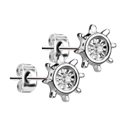 Boucles doreilles Yachtrad argent avec cristal...