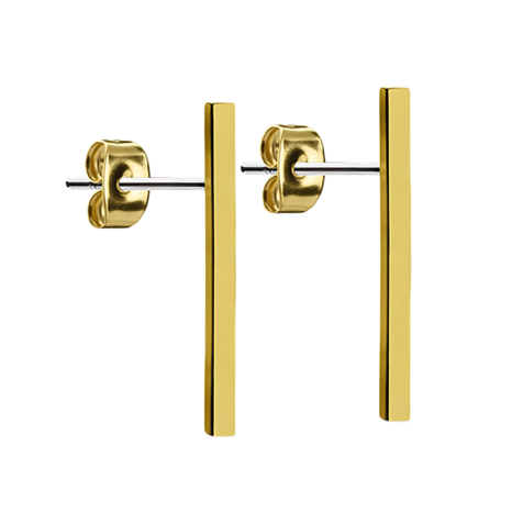 Orecchini a barretta placcati oro